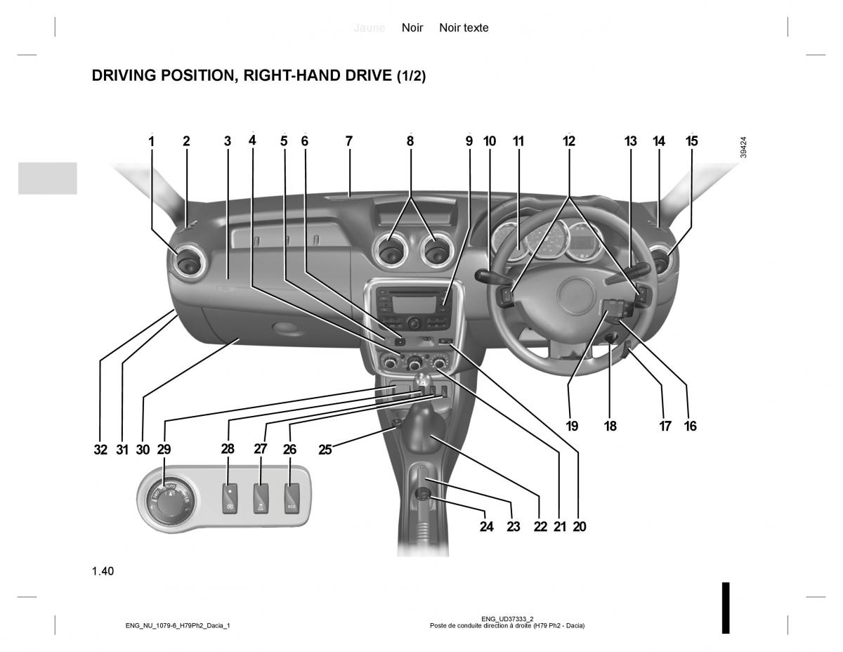 Dacia Duster owners manual / page 44