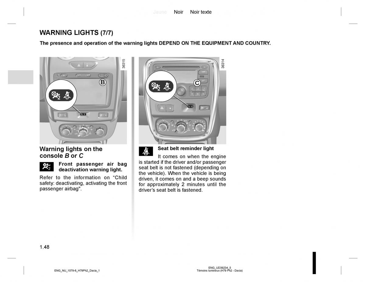 Dacia Duster owners manual / page 52