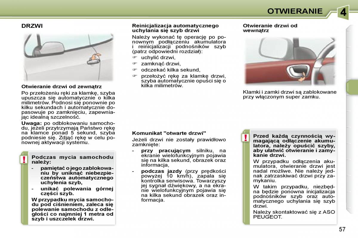 Peugeot 307 CC instrukcja obslugi / page 56