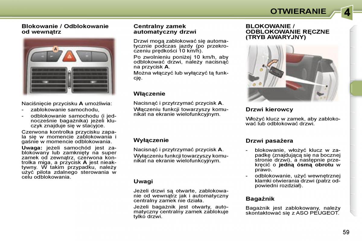 Peugeot 307 CC instrukcja obslugi / page 57