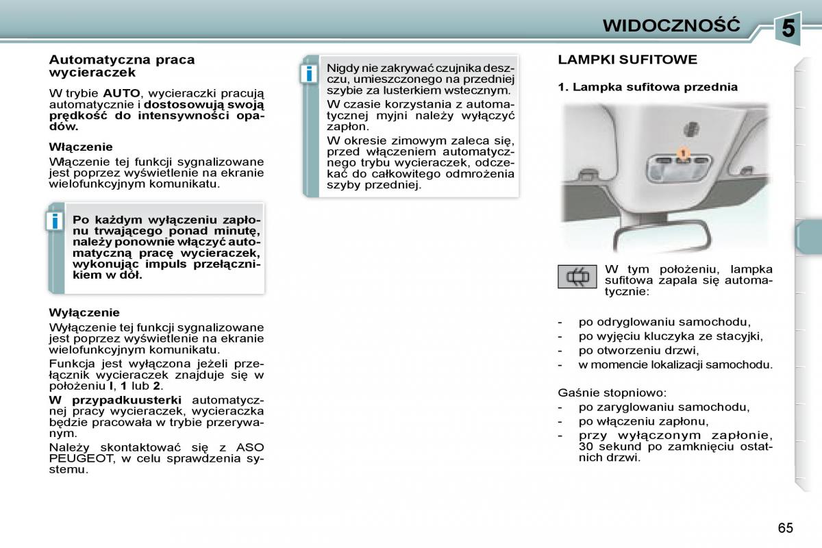 Peugeot 307 CC instrukcja obslugi / page 65