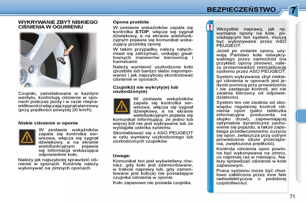 Peugeot 307 CC instrukcja obslugi / page 72