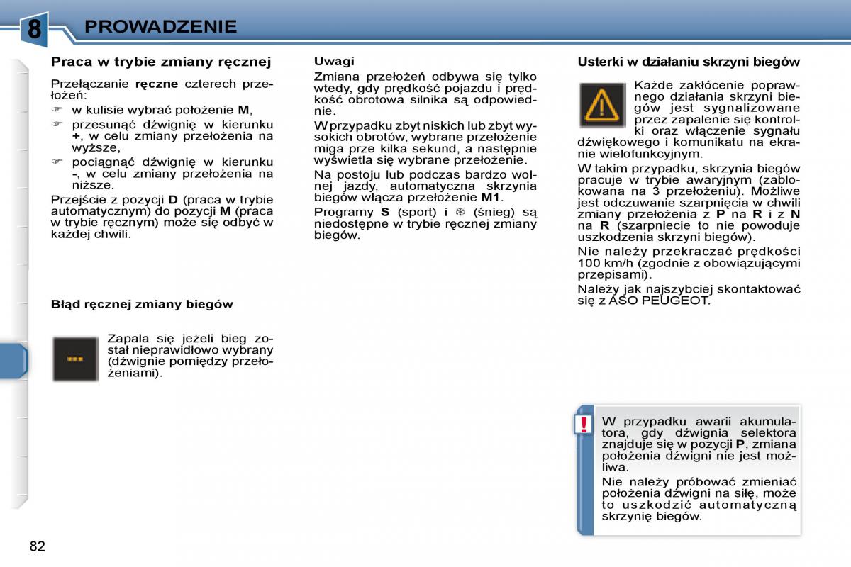 Peugeot 307 CC instrukcja obslugi / page 86