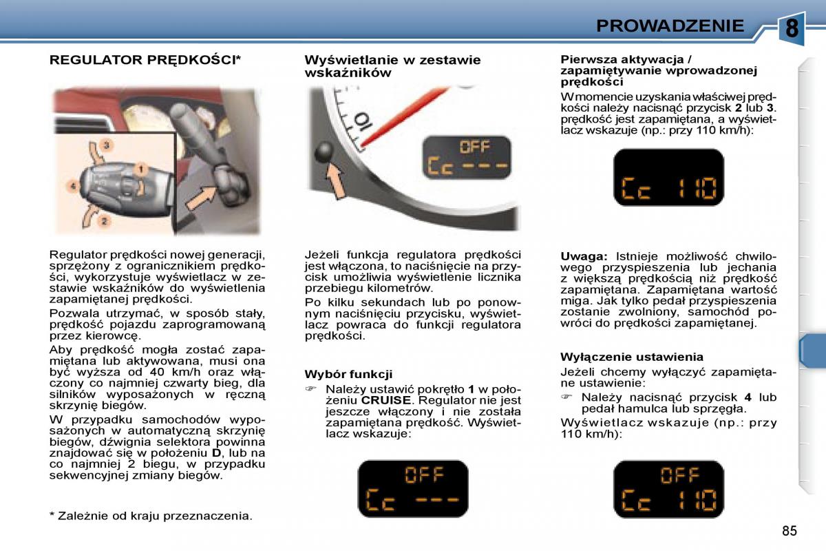 Peugeot 307 CC instrukcja obslugi / page 89