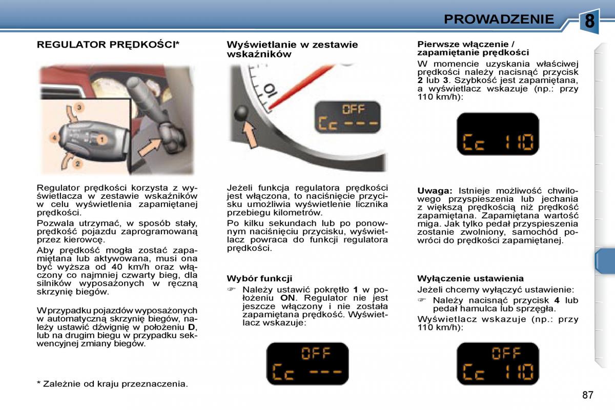 Peugeot 307 CC instrukcja obslugi / page 91