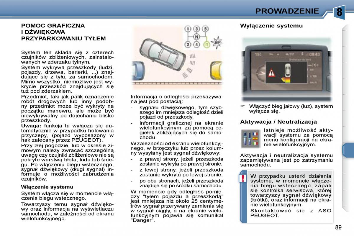 Peugeot 307 CC instrukcja obslugi / page 93