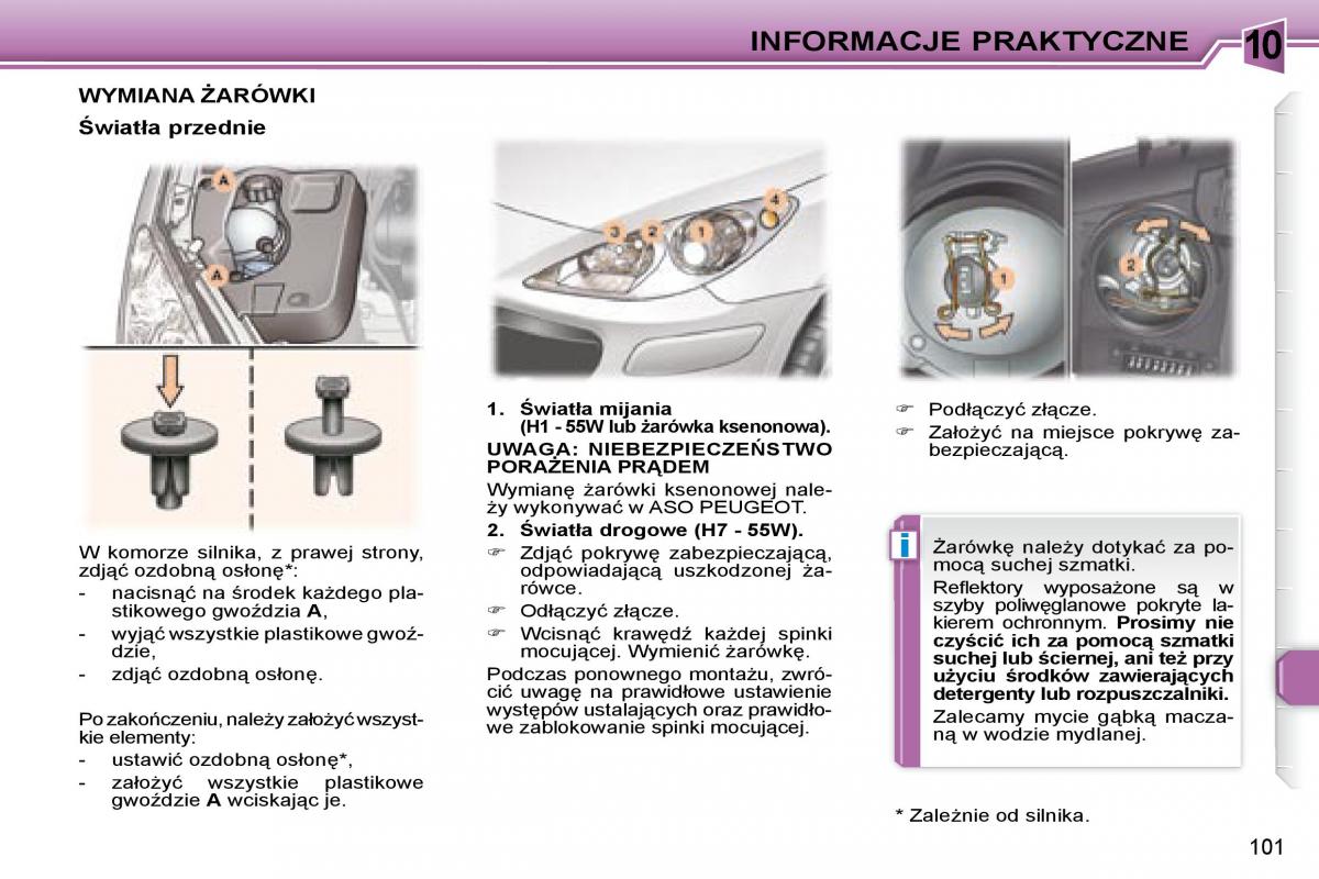 Peugeot 307 CC instrukcja obslugi / page 100