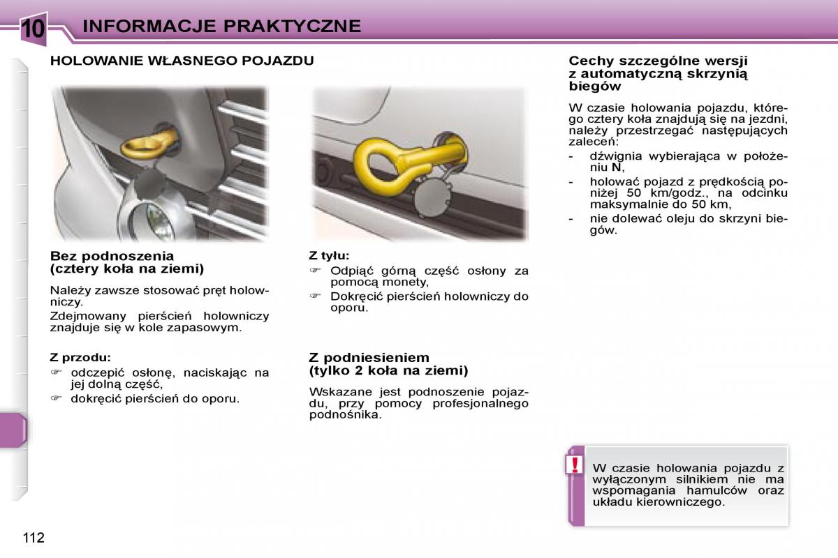 Peugeot 307 CC instrukcja obslugi / page 111