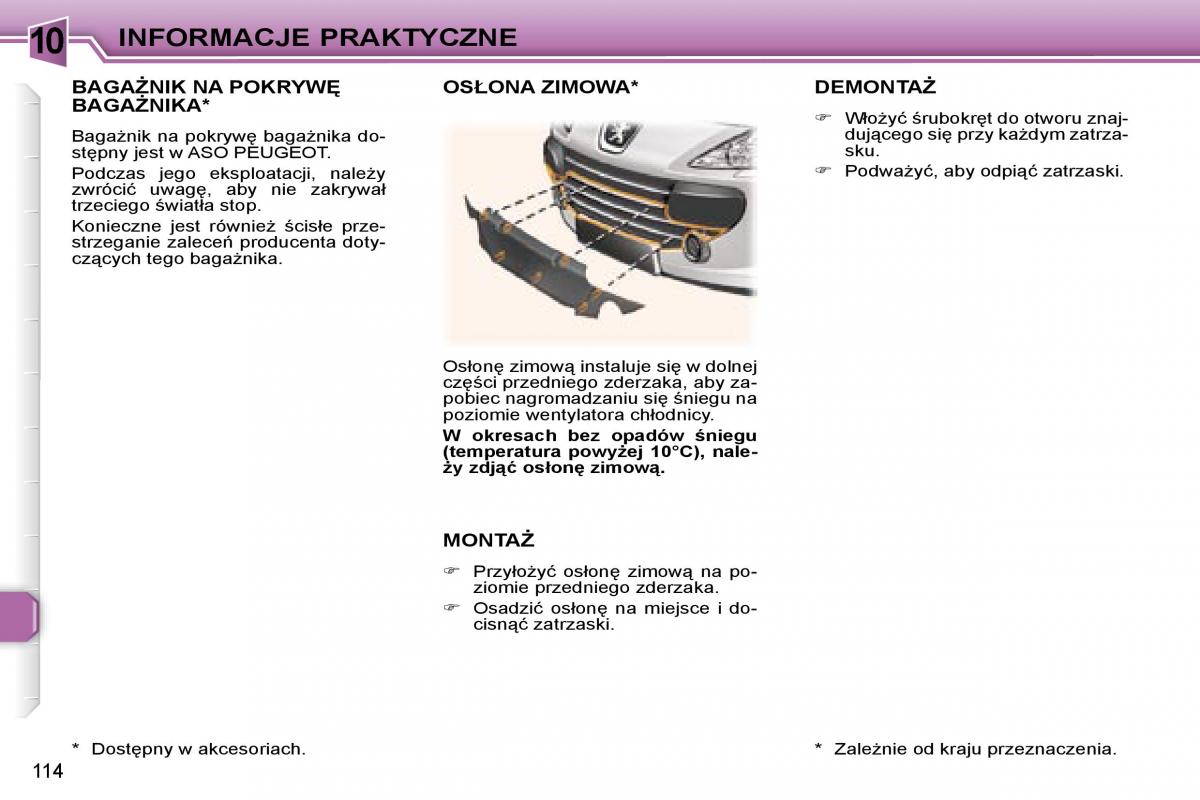 Peugeot 307 CC instrukcja obslugi / page 113