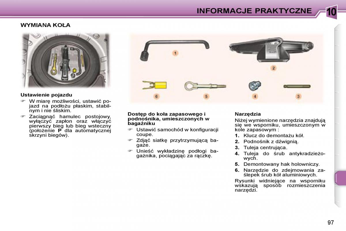 Peugeot 307 CC instrukcja obslugi / page 115