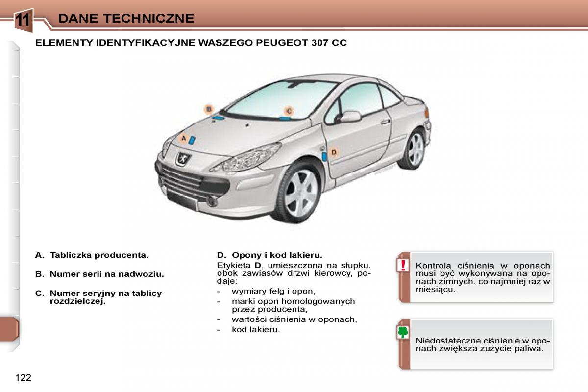 Peugeot 307 CC instrukcja obslugi / page 125