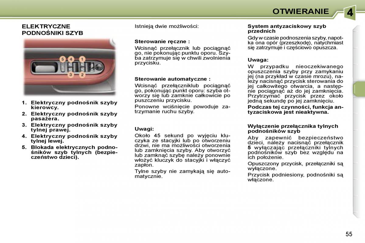 Peugeot 307 CC instrukcja obslugi / page 54