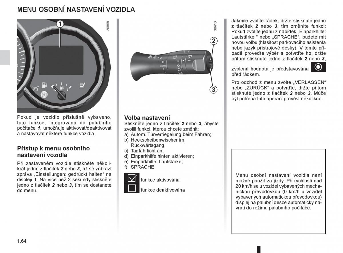 Renault Fluence navod k obsludze / page 70