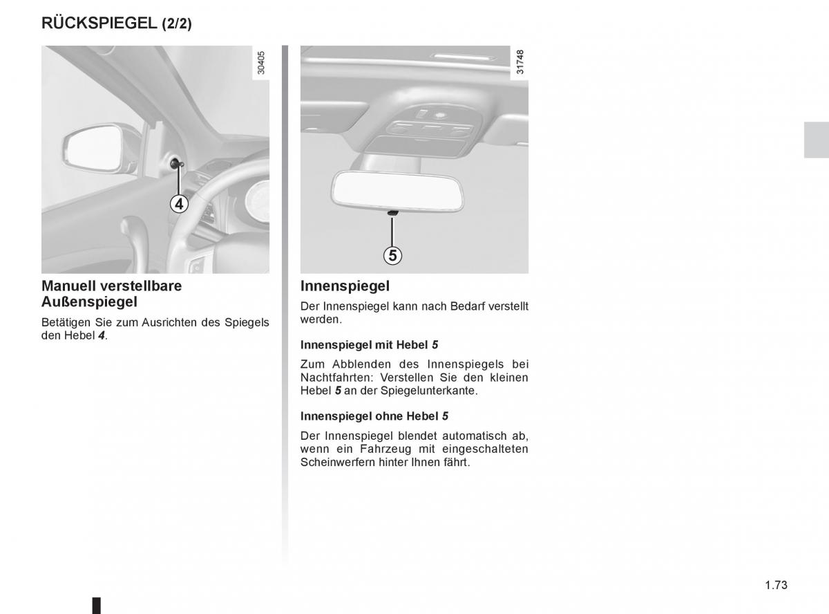 Renault Fluence Handbuch / page 75