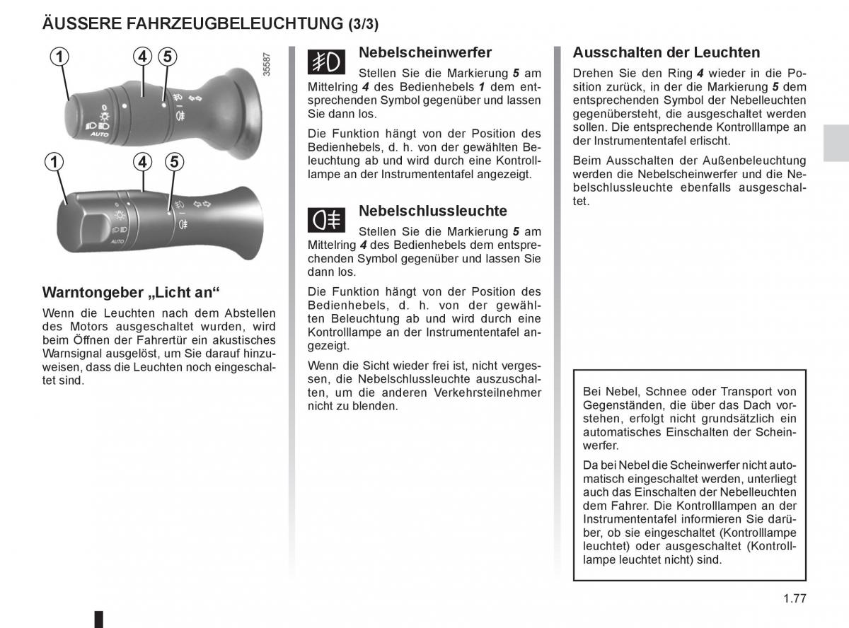 Renault Fluence Handbuch / page 79