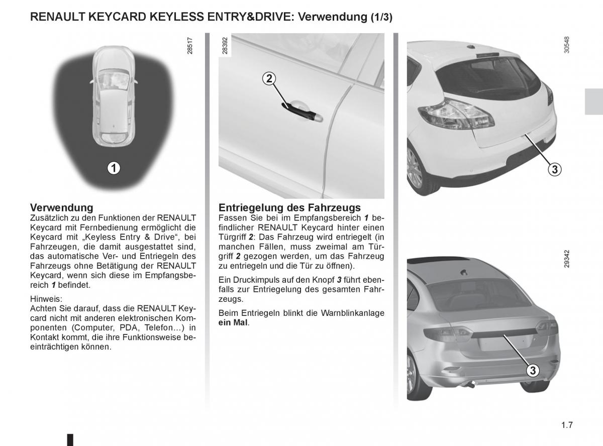 Renault Fluence Handbuch / page 9