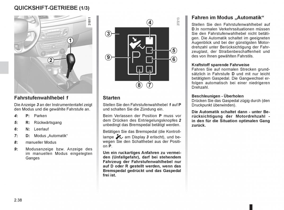 Renault Fluence Handbuch / page 124