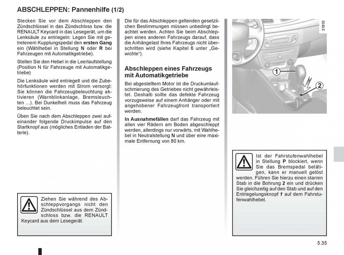 Renault Fluence Handbuch / page 205