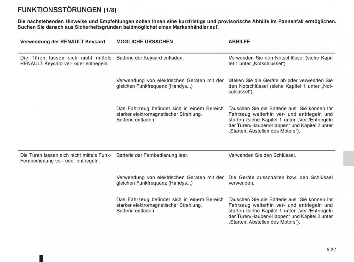 Renault Fluence Handbuch / page 207