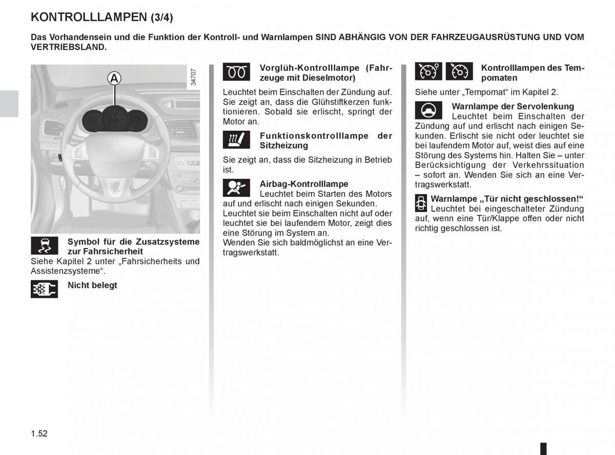 Renault Fluence Handbuch / page 54