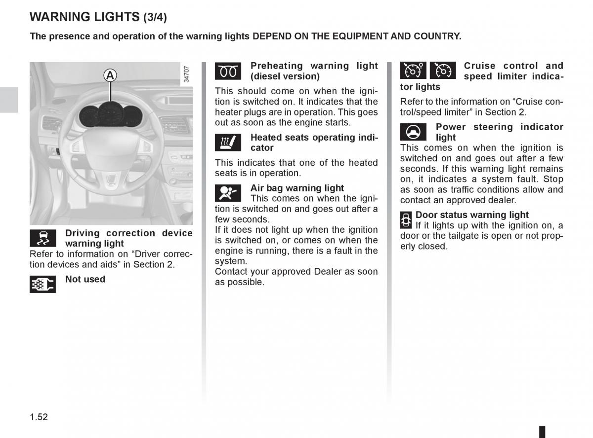 Renault Fluence owners manual / page 56