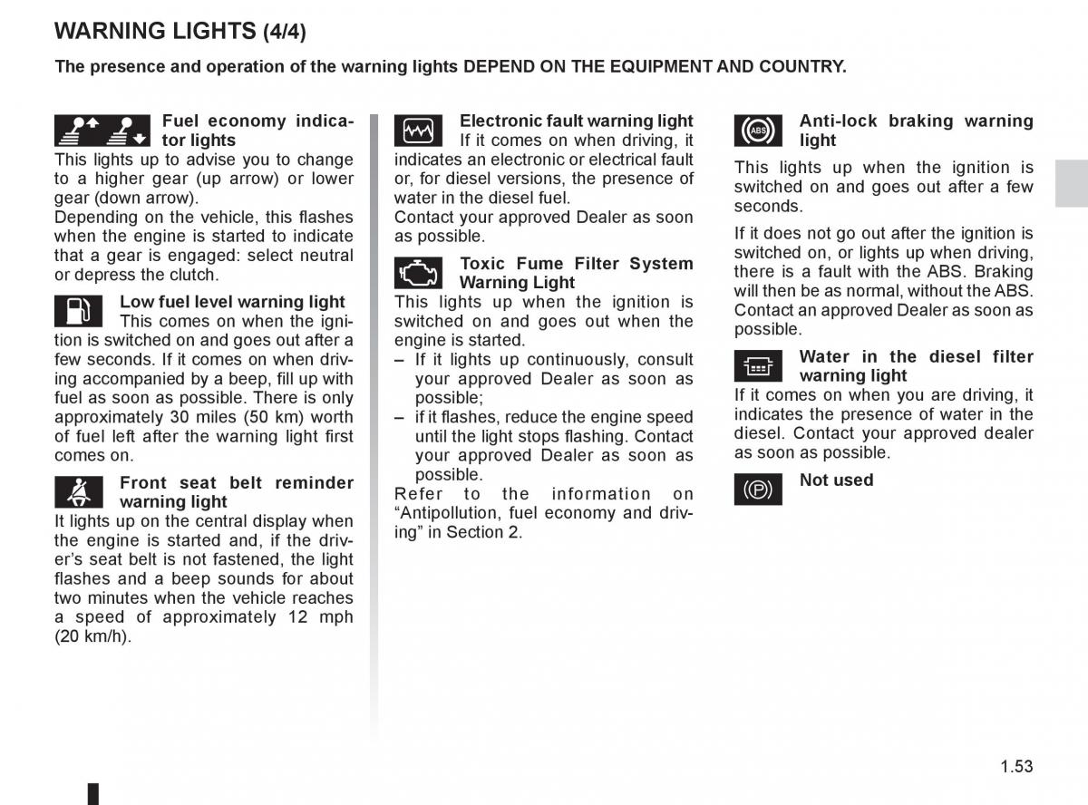 Renault Fluence owners manual / page 57