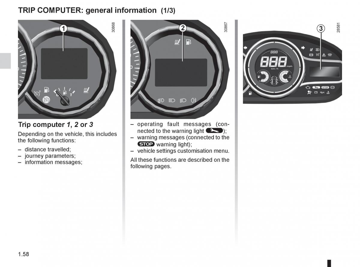 Renault Fluence owners manual / page 62