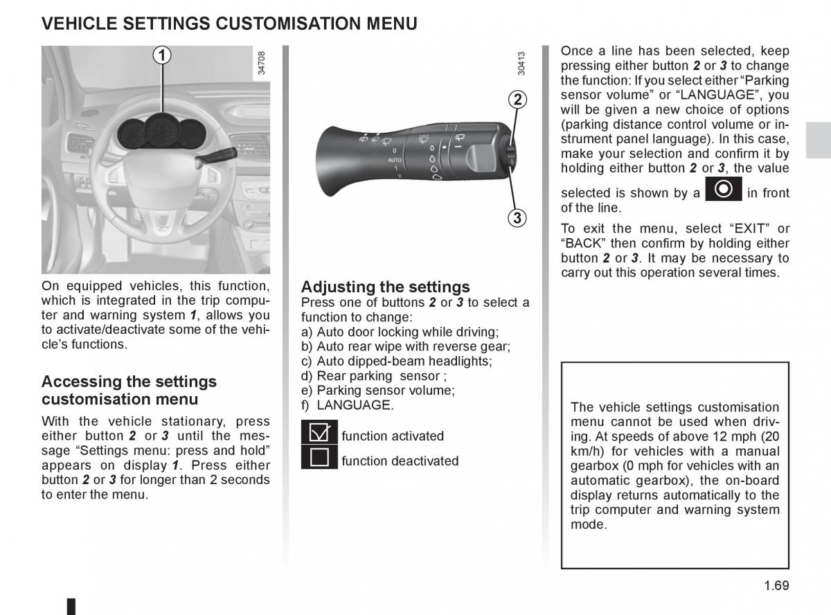 Renault Fluence owners manual / page 73