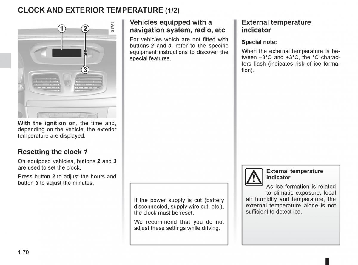 Renault Fluence owners manual / page 74