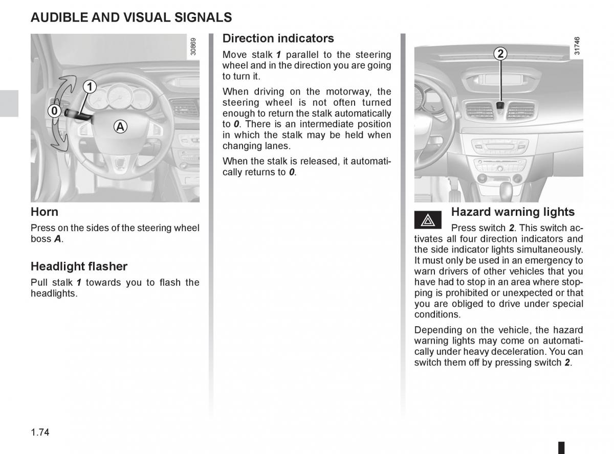 Renault Fluence owners manual / page 78