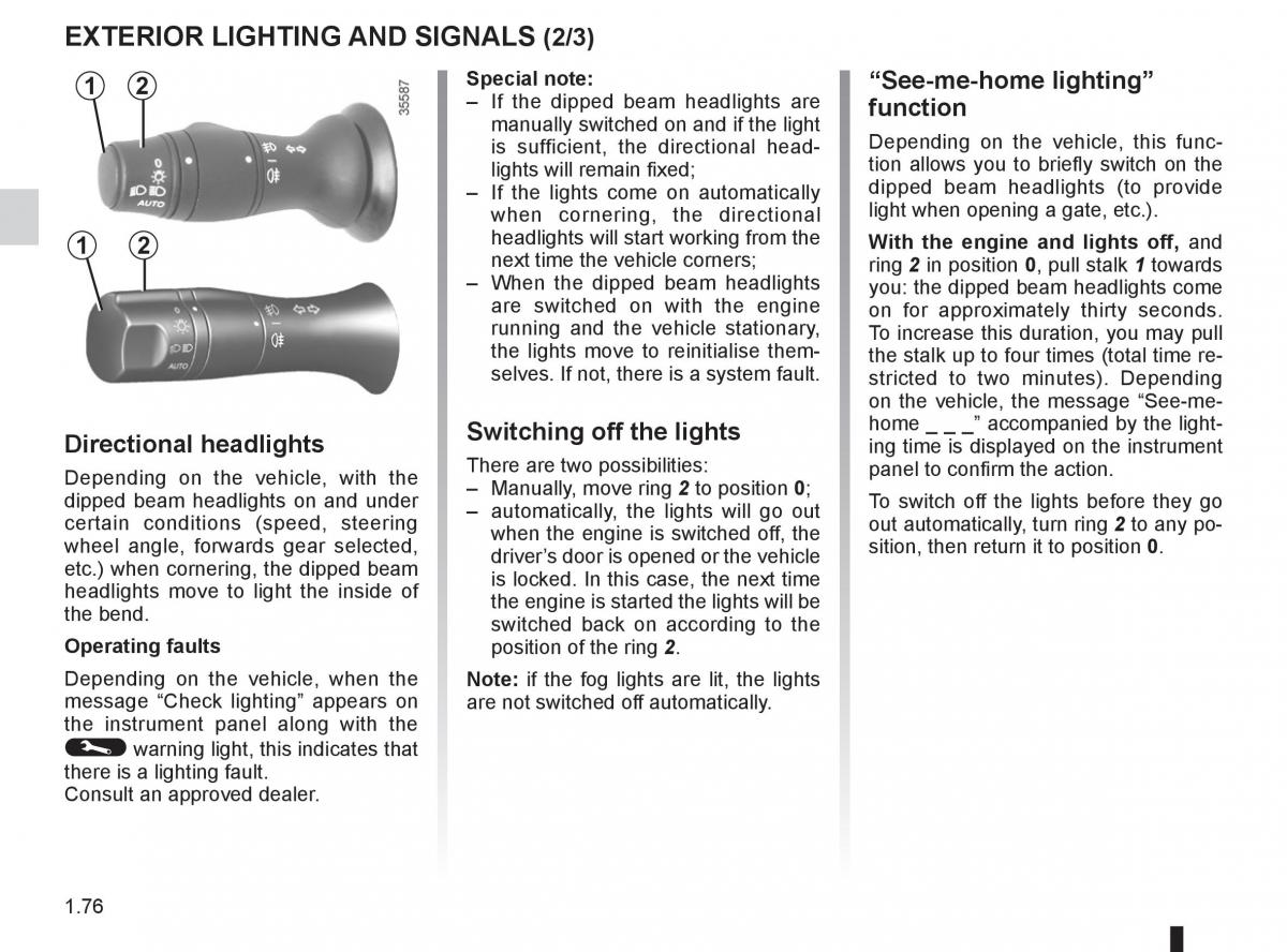 Renault Fluence owners manual / page 80