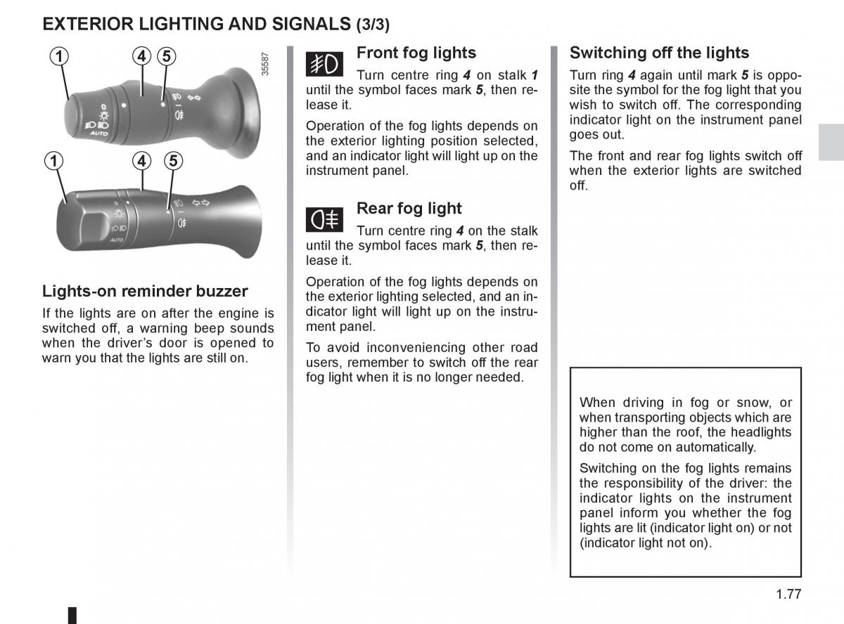 Renault Fluence owners manual / page 81