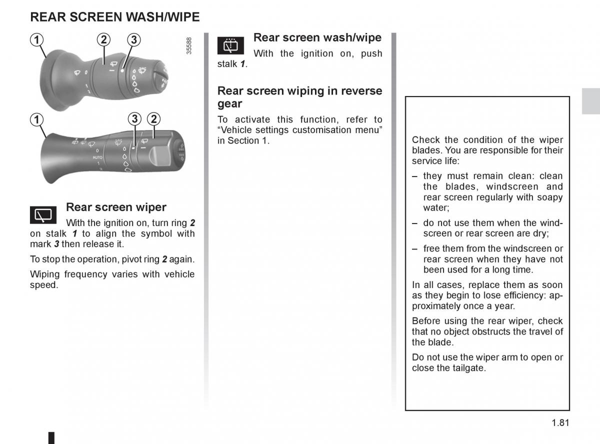 Renault Fluence owners manual / page 85