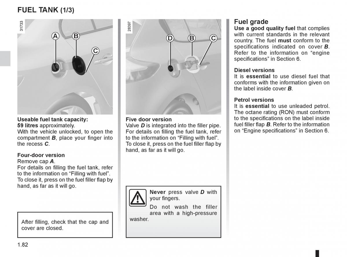 Renault Fluence owners manual / page 86