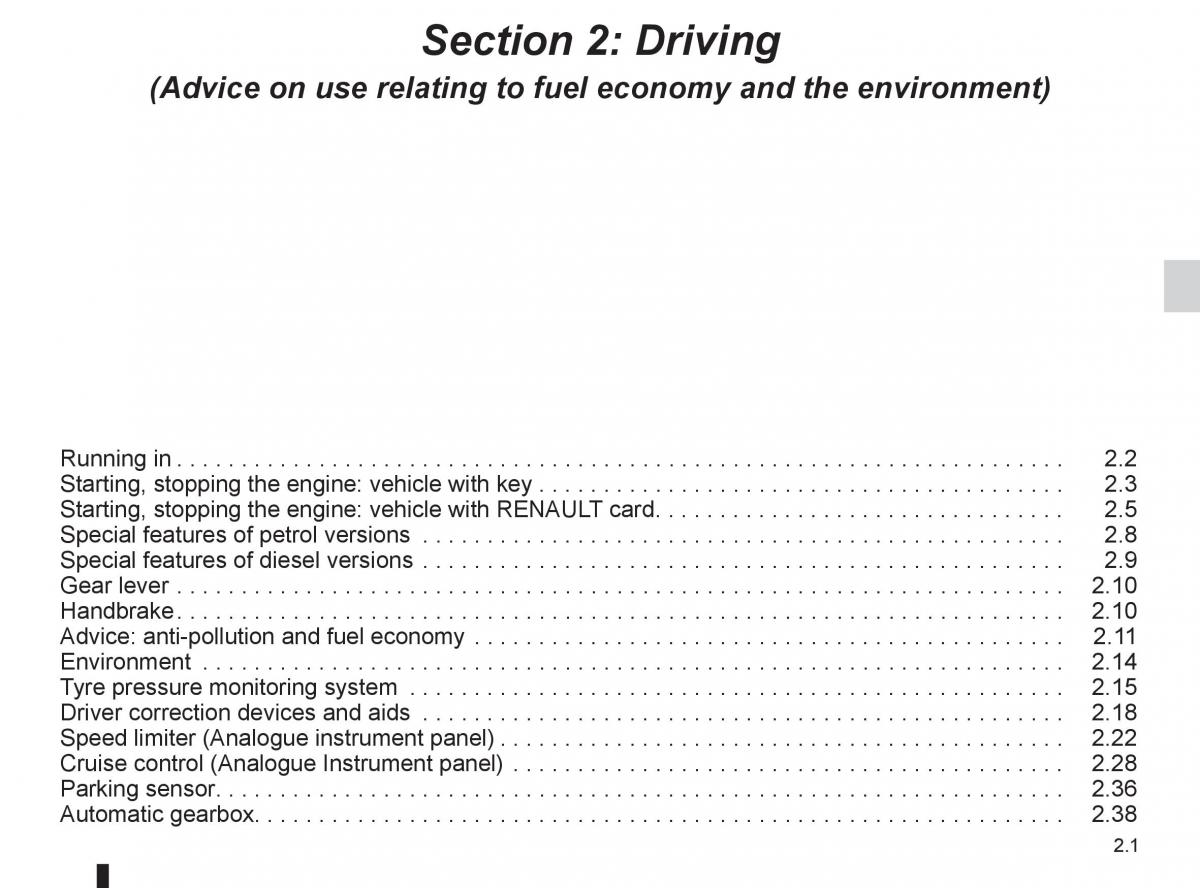 Renault Fluence owners manual / page 89