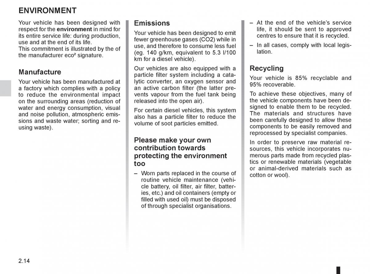 Renault Fluence owners manual / page 102