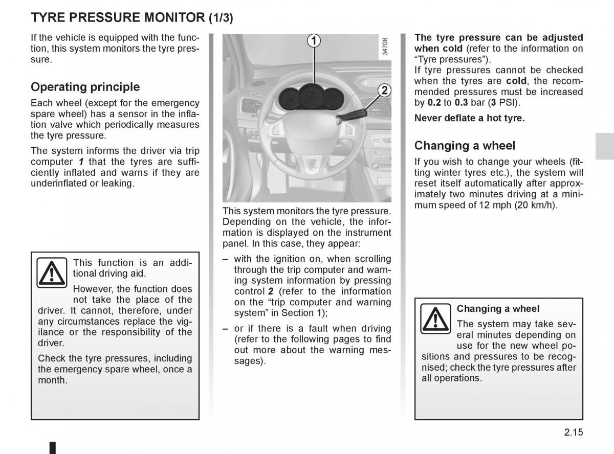 Renault Fluence owners manual / page 103