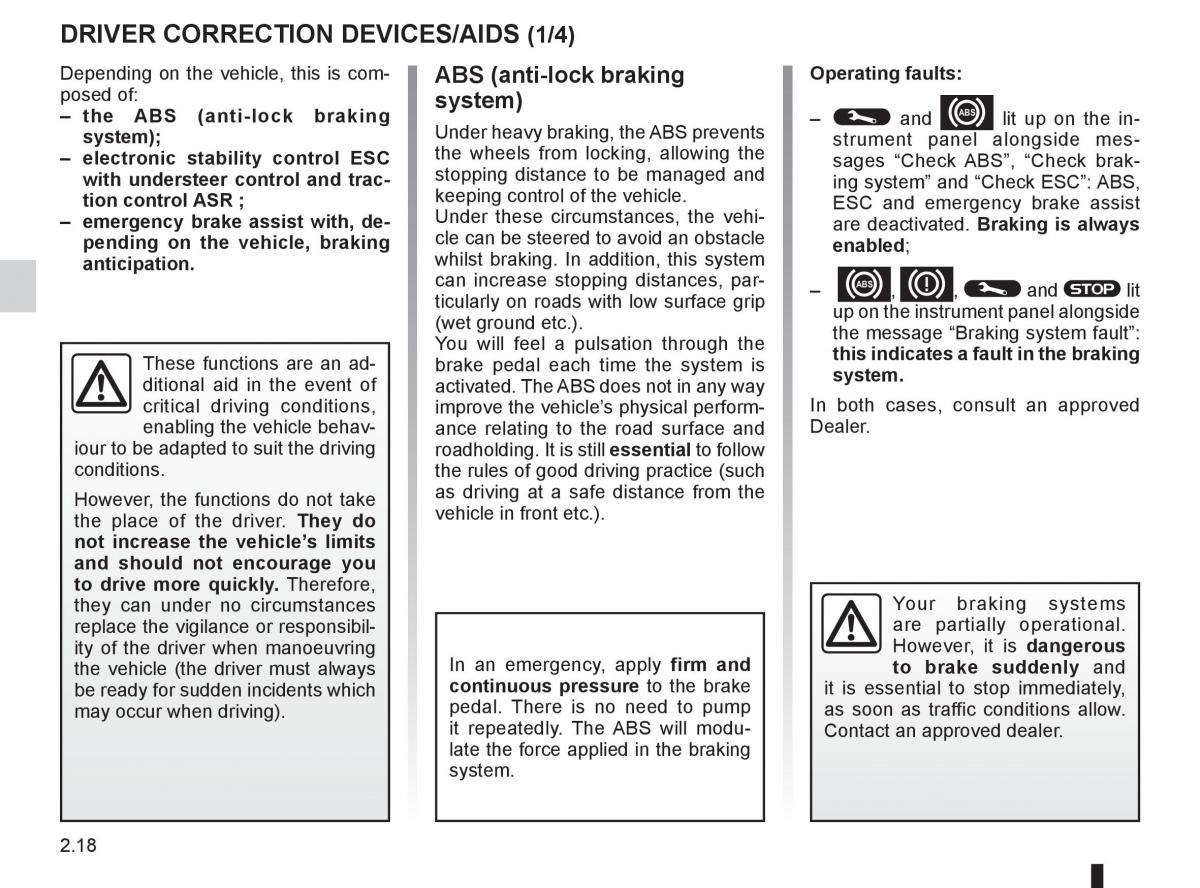 Renault Fluence owners manual / page 106