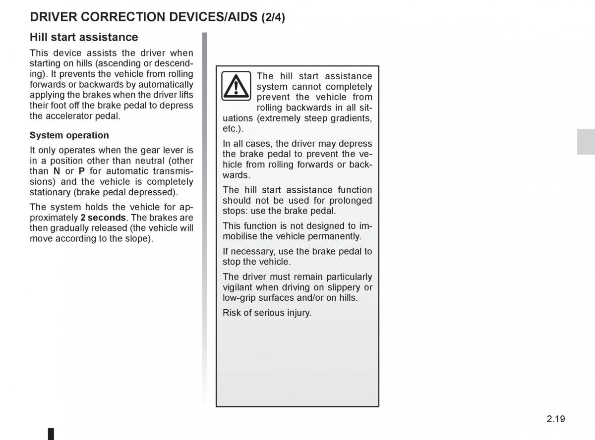 Renault Fluence owners manual / page 107