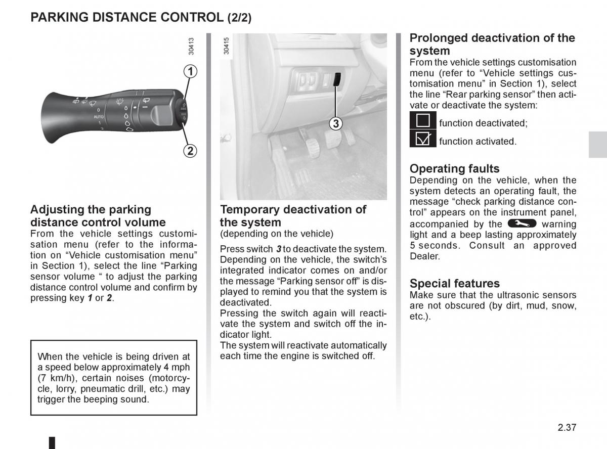 Renault Fluence owners manual / page 125