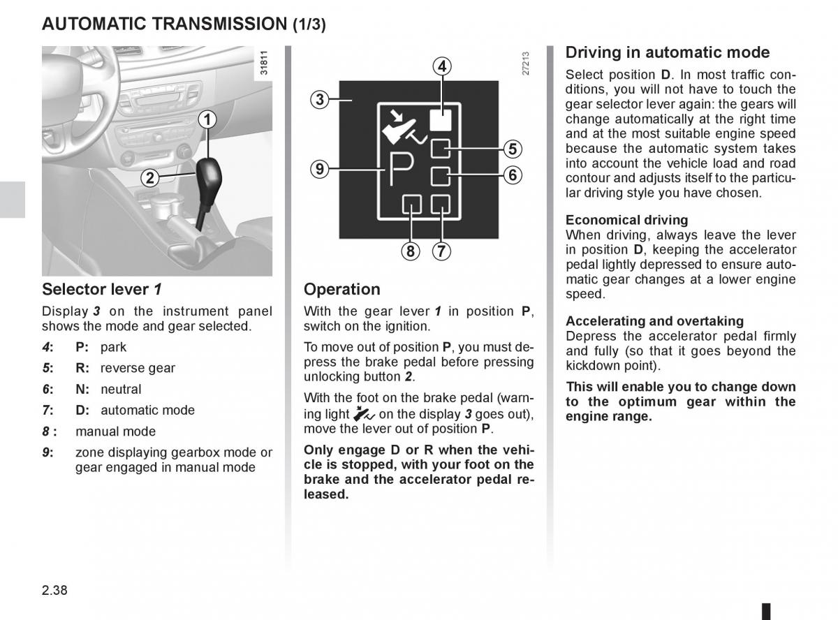 Renault Fluence owners manual / page 126