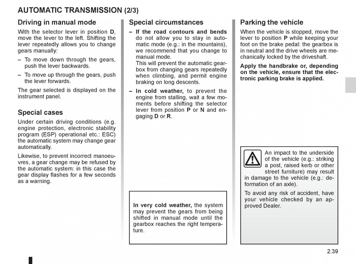 Renault Fluence owners manual / page 127