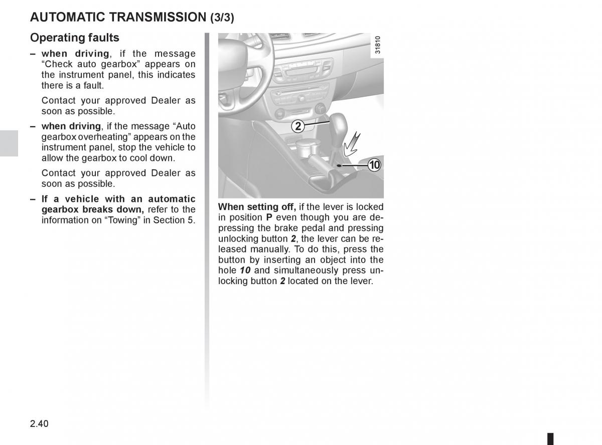 Renault Fluence owners manual / page 128