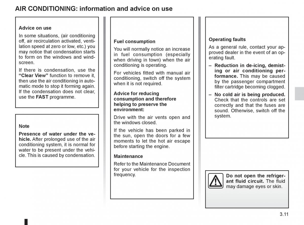 Renault Fluence owners manual / page 139