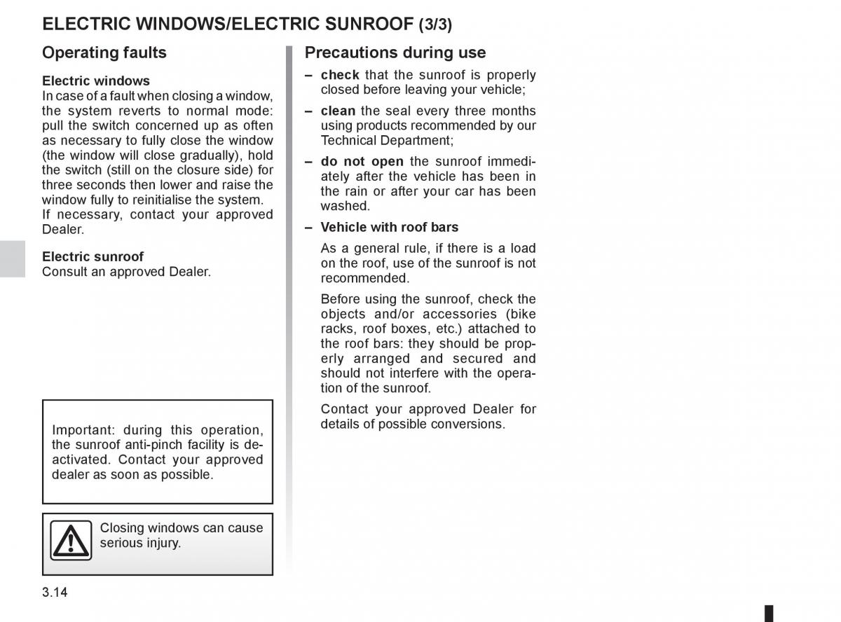 Renault Fluence owners manual / page 142