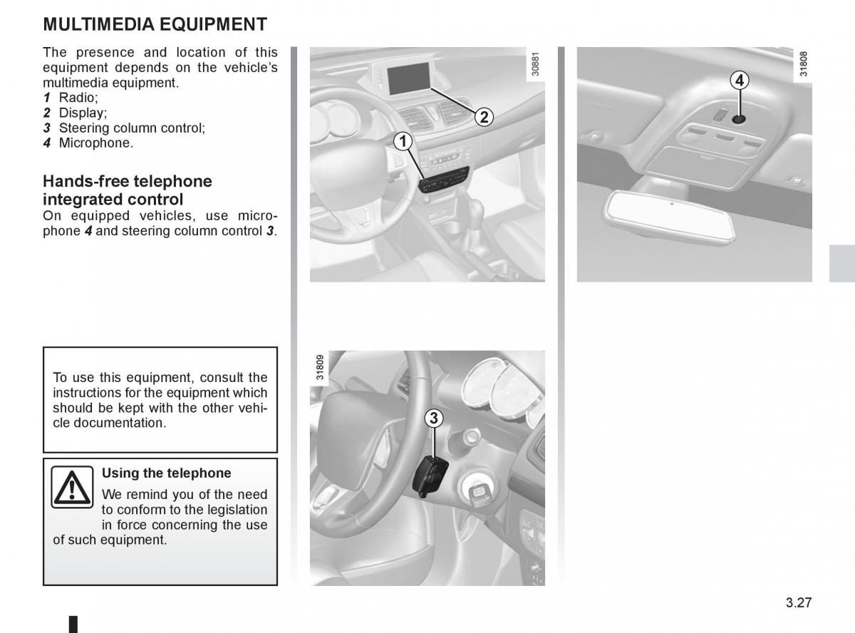 Renault Fluence owners manual / page 155