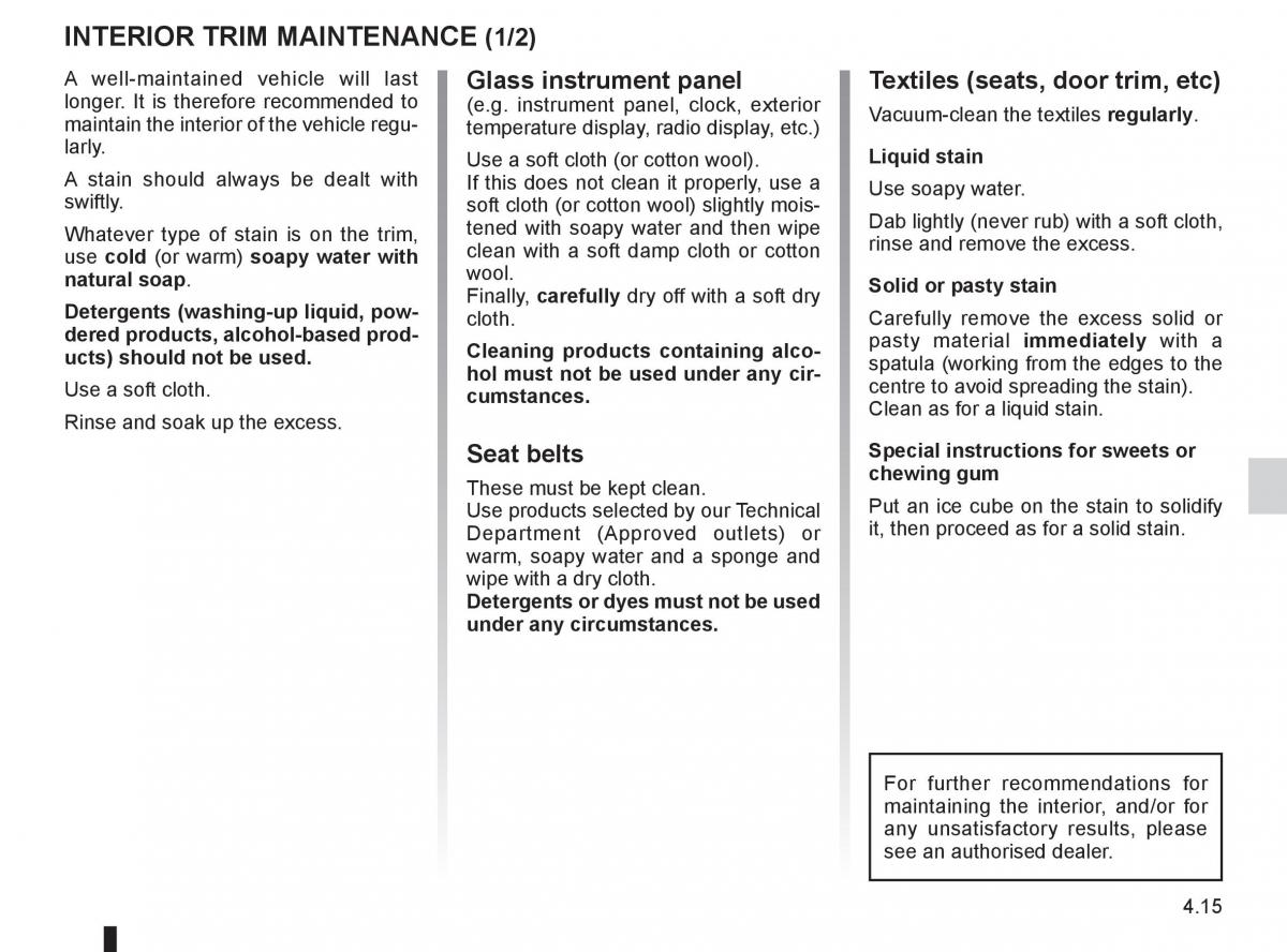 Renault Fluence owners manual / page 171