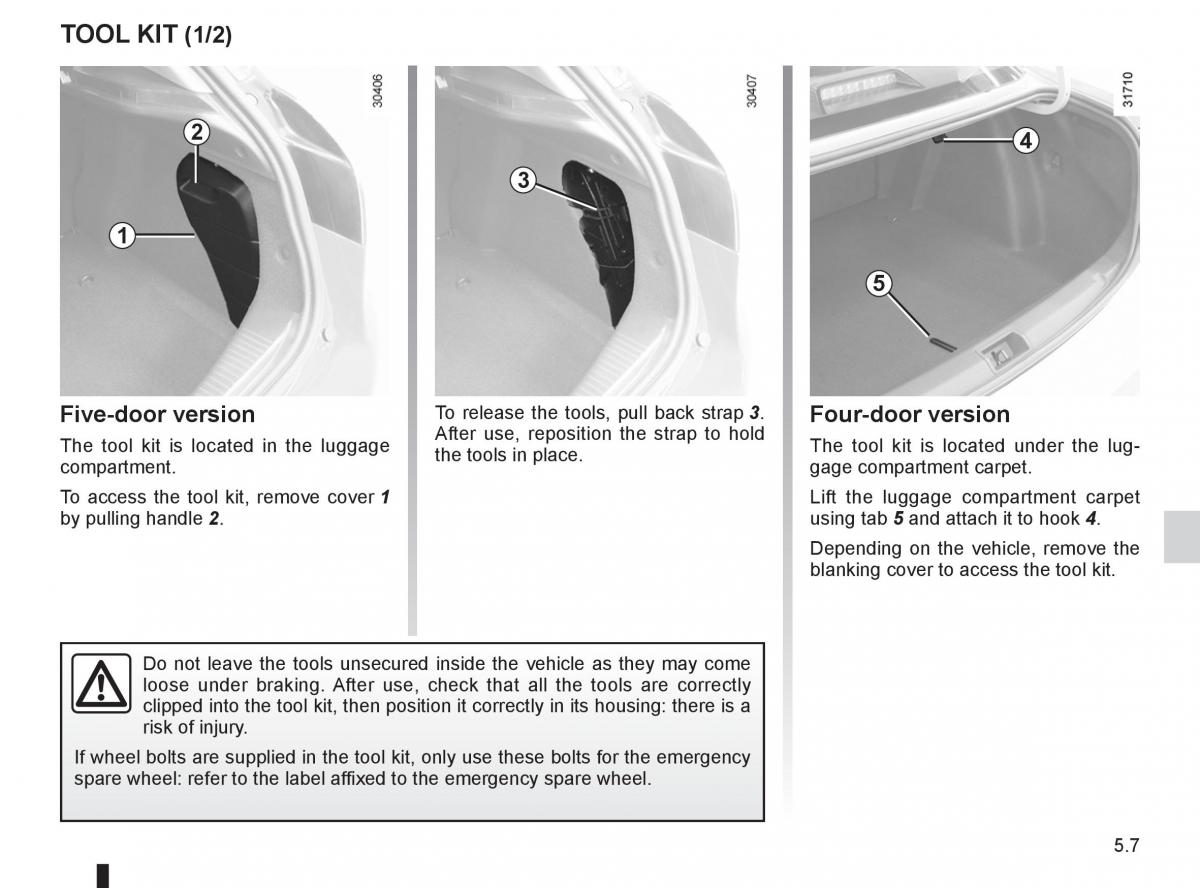 Renault Fluence owners manual / page 179