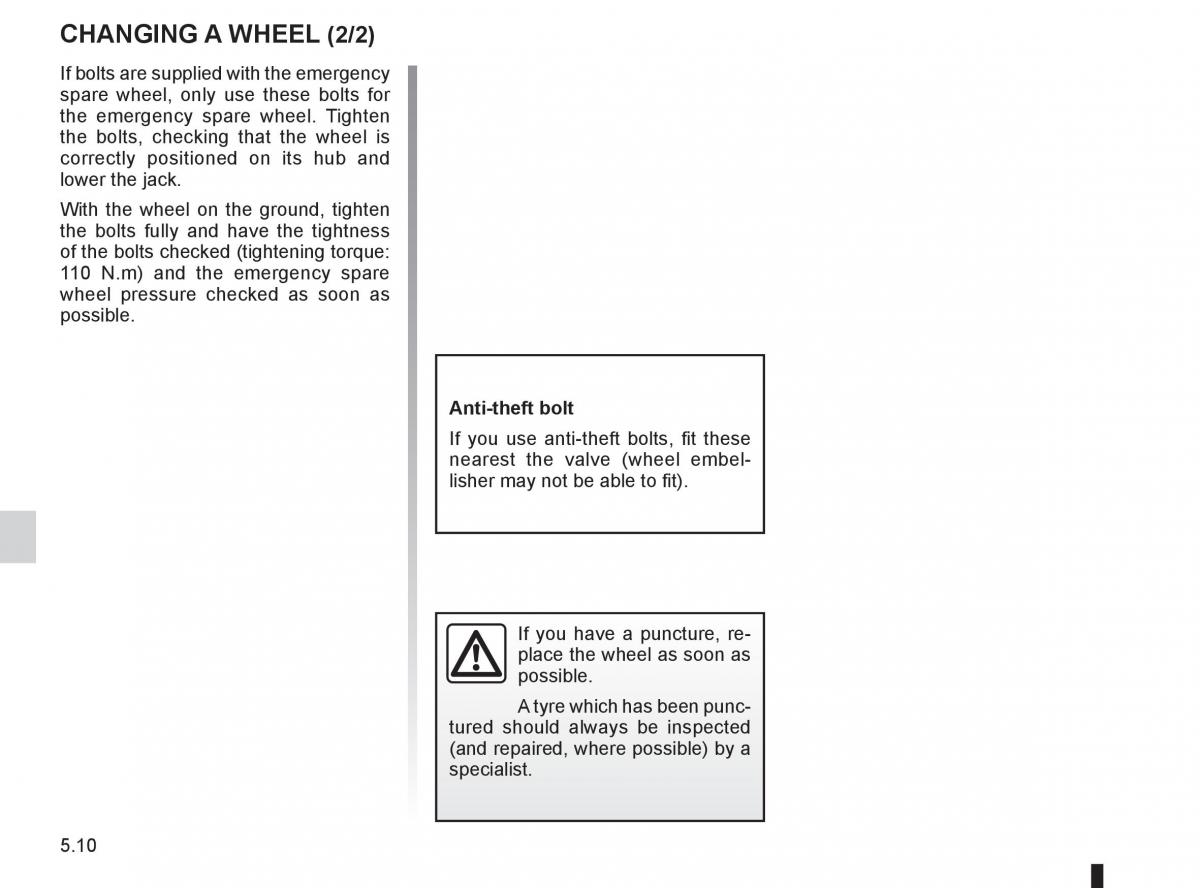 Renault Fluence owners manual / page 182