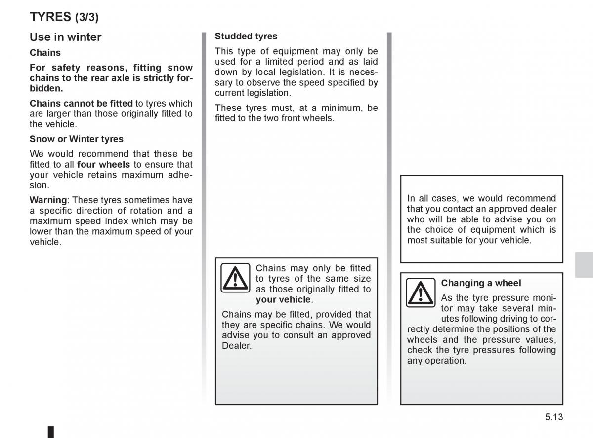 Renault Fluence owners manual / page 185